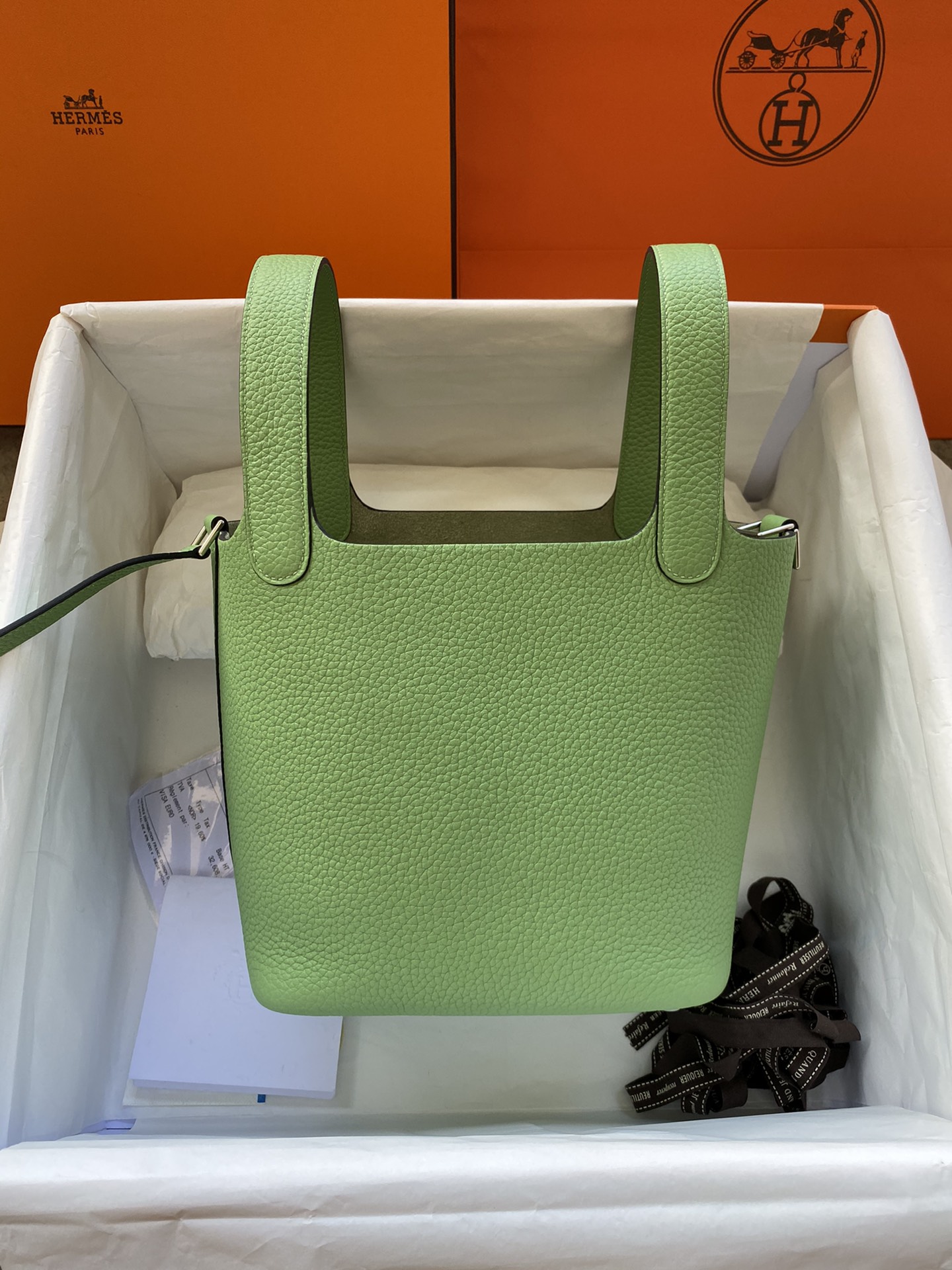 Hermes Picotin Lock 18 Bag In Green Kiwi Clemence Leather